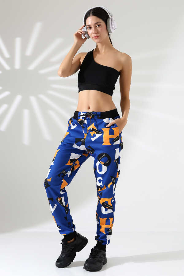 Unisex Karışık Desen Jogger Lastik Paça Sokak Stili Slim Eşofman Altı | CK 207